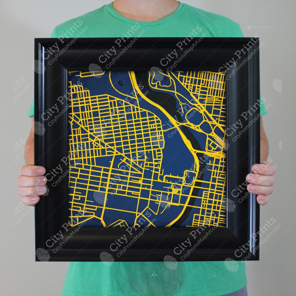 Drexel University Campus Map Art City Prints