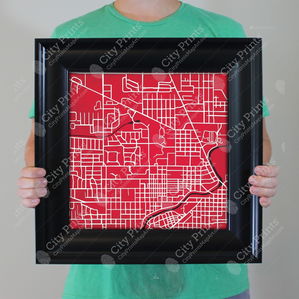 Ball State University Campus Map Art - City Prints