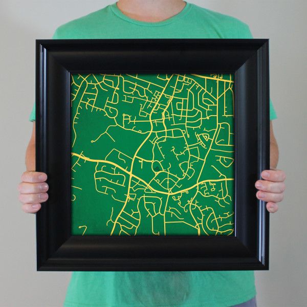 George Mason University Campus Map Art - City Prints