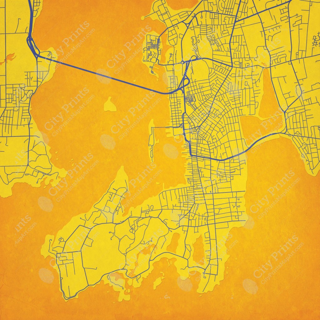 New Orleans, Louisiana Map Art City Prints