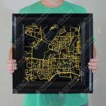 University of Iowa Campus Map Art - City Prints