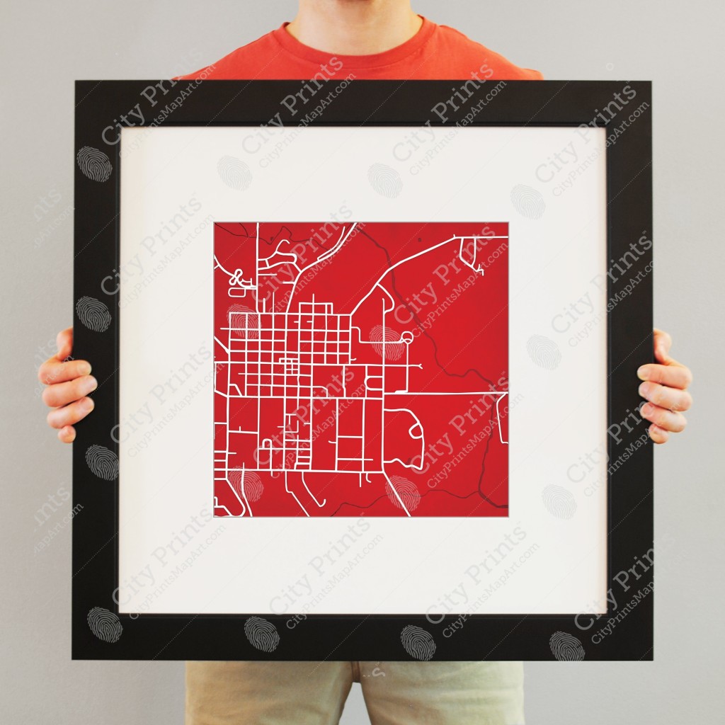 Miami University Oxford Ohio Campus Map Art City Prints