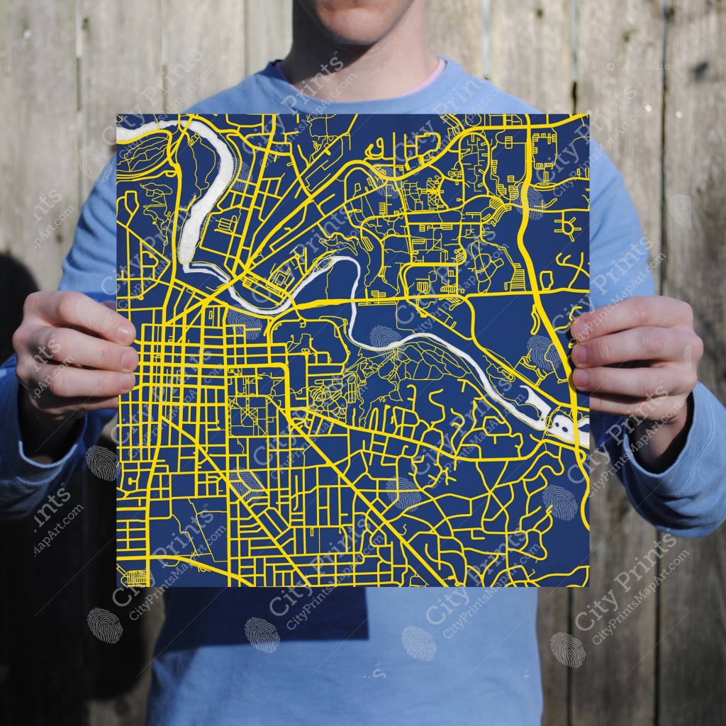 University of Michigan Campus Map Art - City Prints