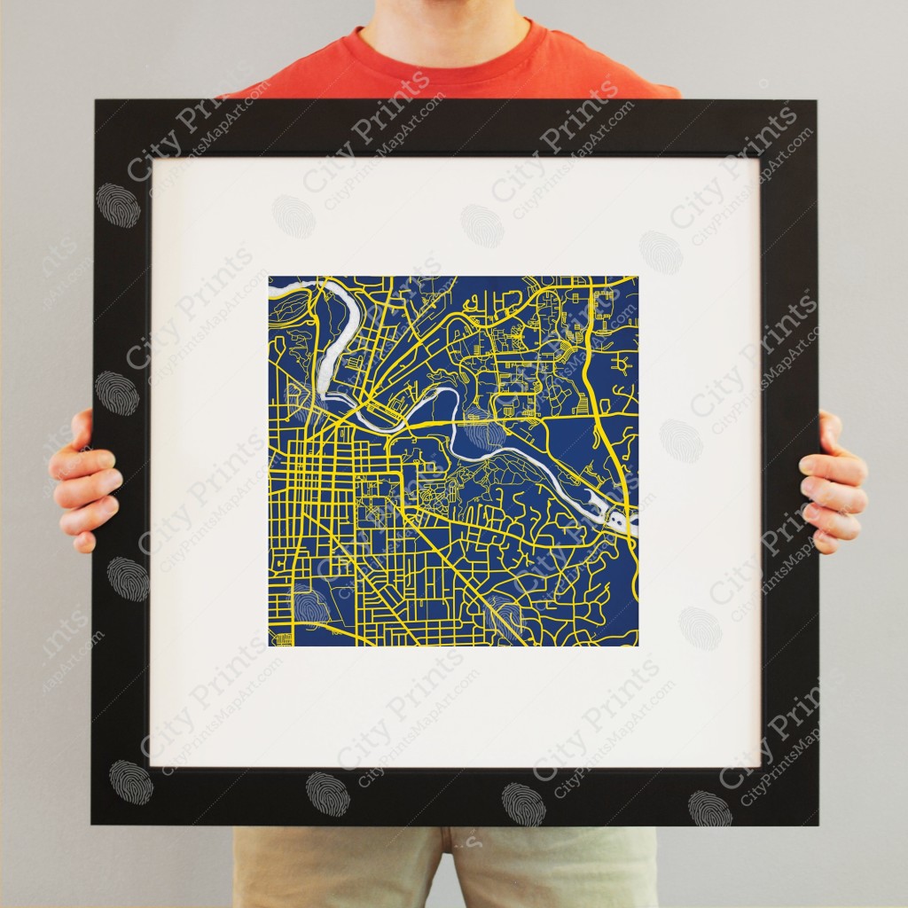 University of Michigan Campus Map Art - City Prints