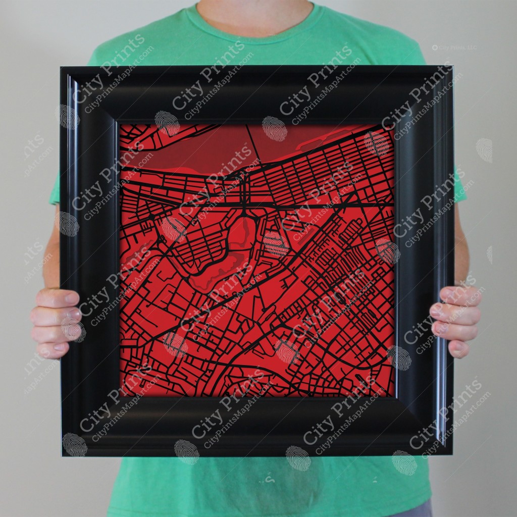 Northeastern University Campus Map Art - City Prints