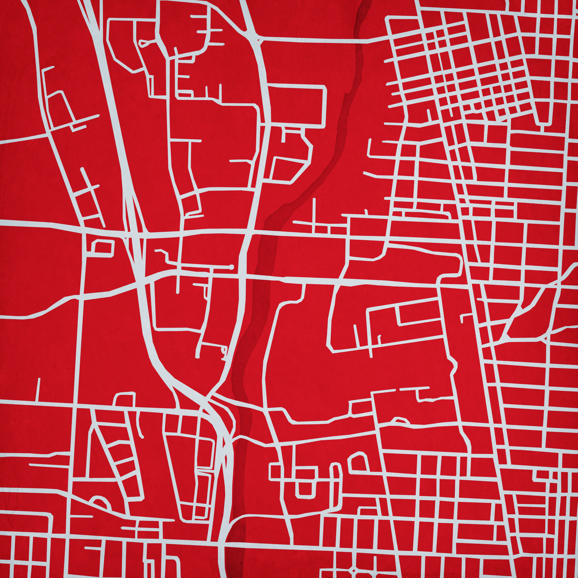 Ohio State University Campus Map Art - City Prints