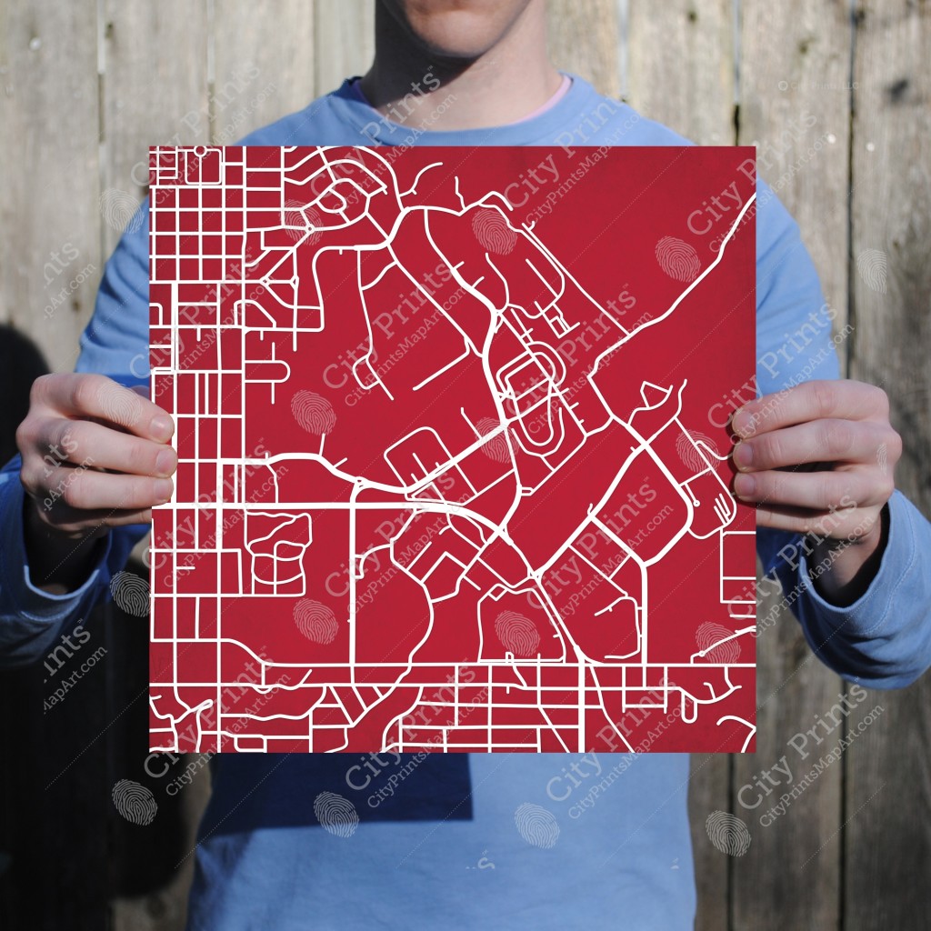 University of Utah Campus Map Art - City Prints