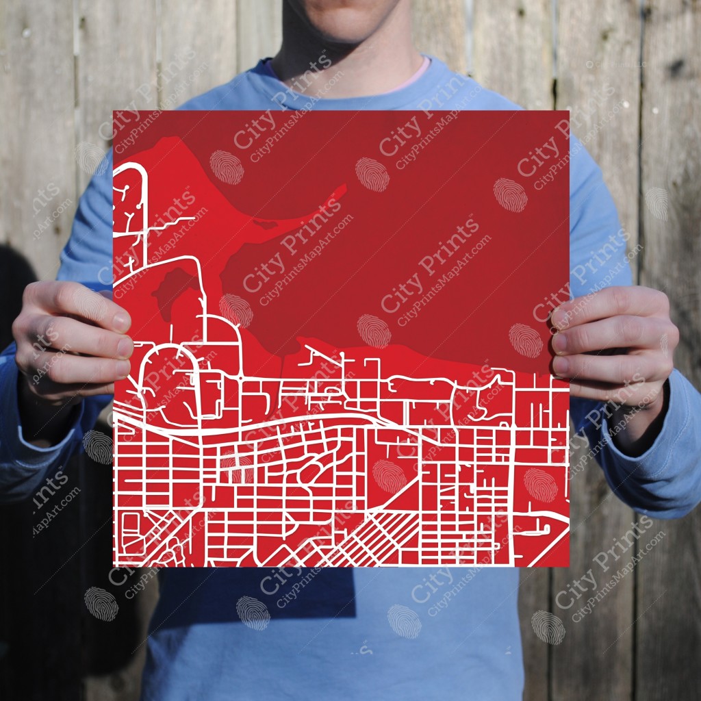 University Of Wisconsin Madison Campus Map Art City Prints