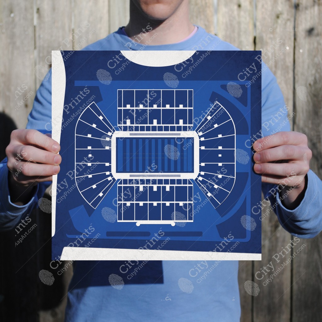 LaVell Edwards Stadium Map Art - City Prints