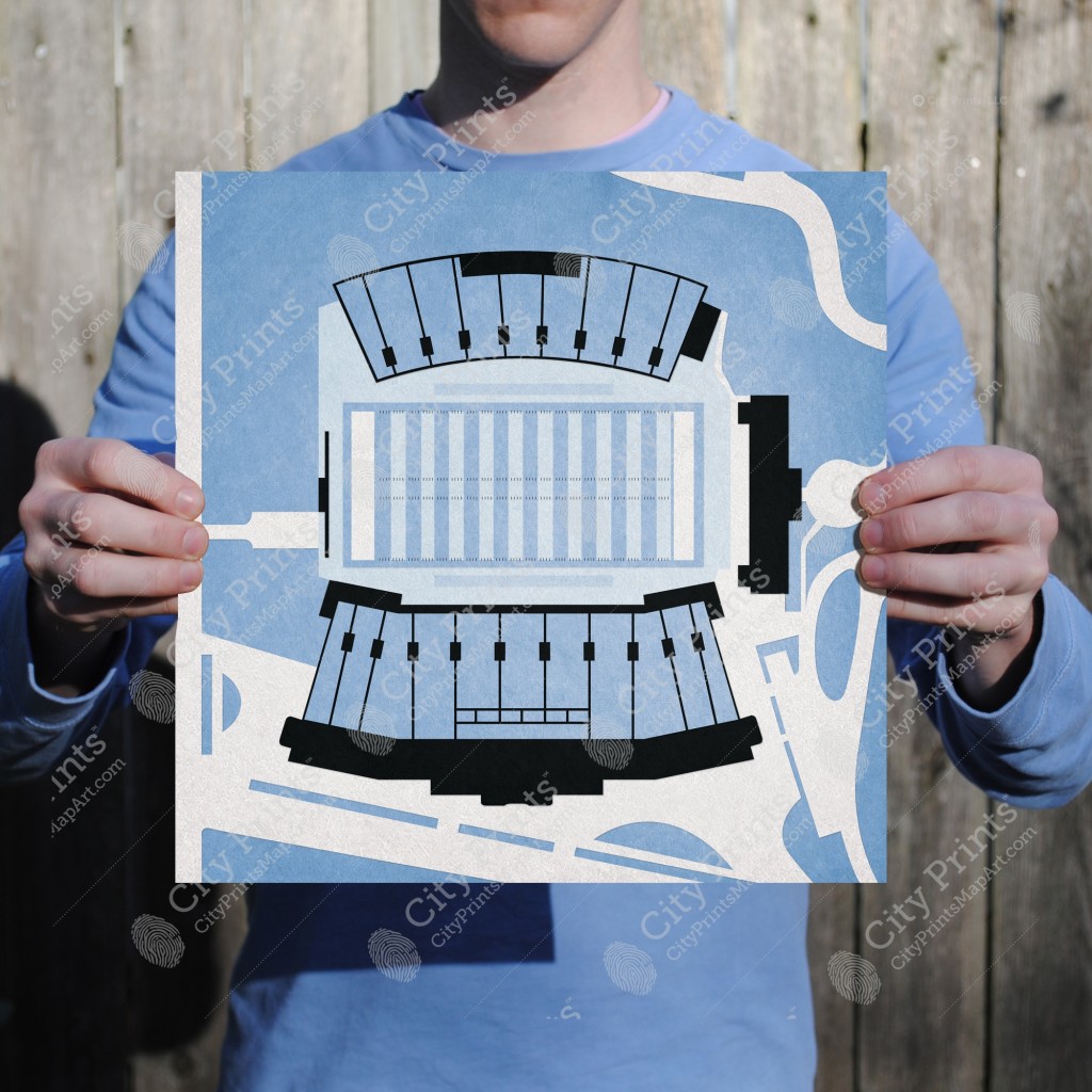 Johnson Hagood Stadium Map Art City Prints