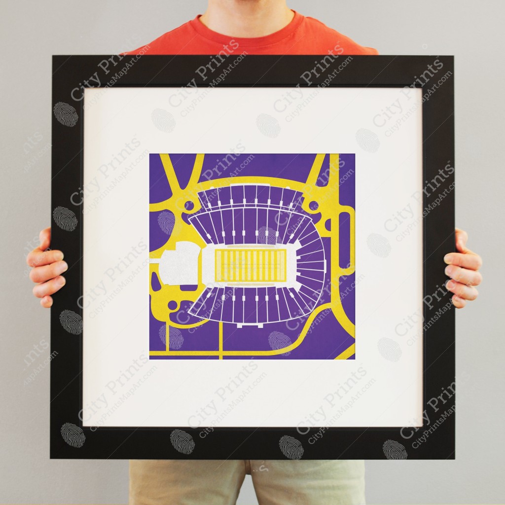 Dowdy-Ficklen Stadium Map Art - City Prints