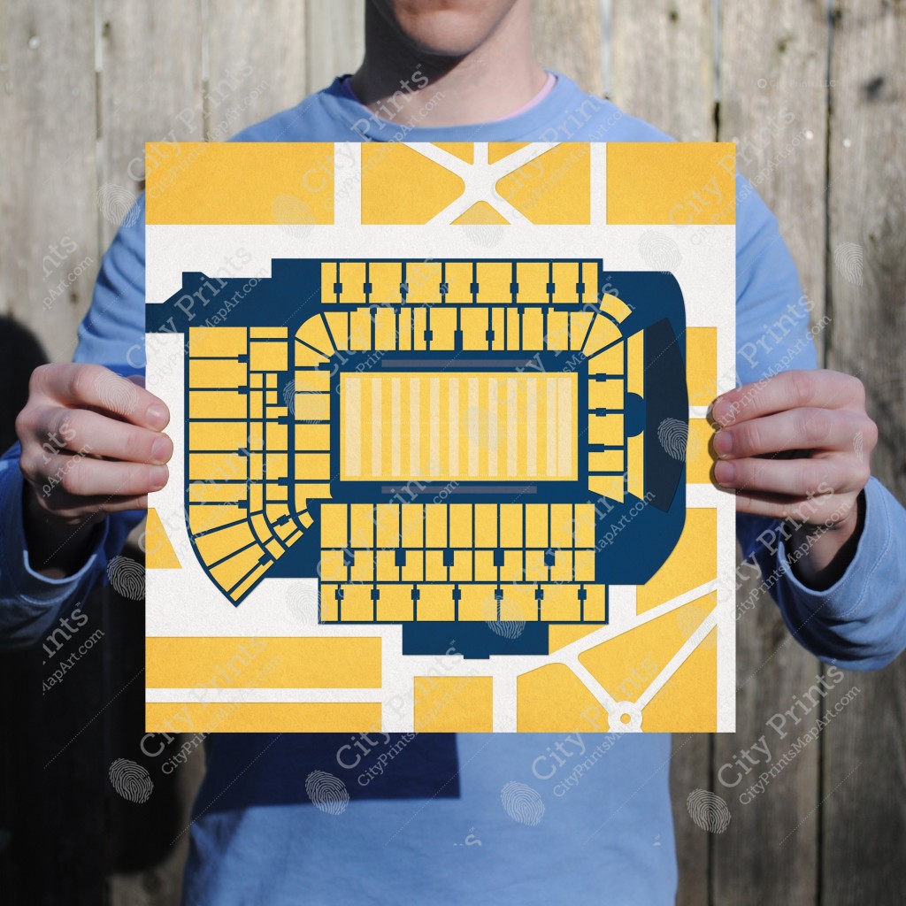 Bobby Dodd Stadium Map Art - City Prints