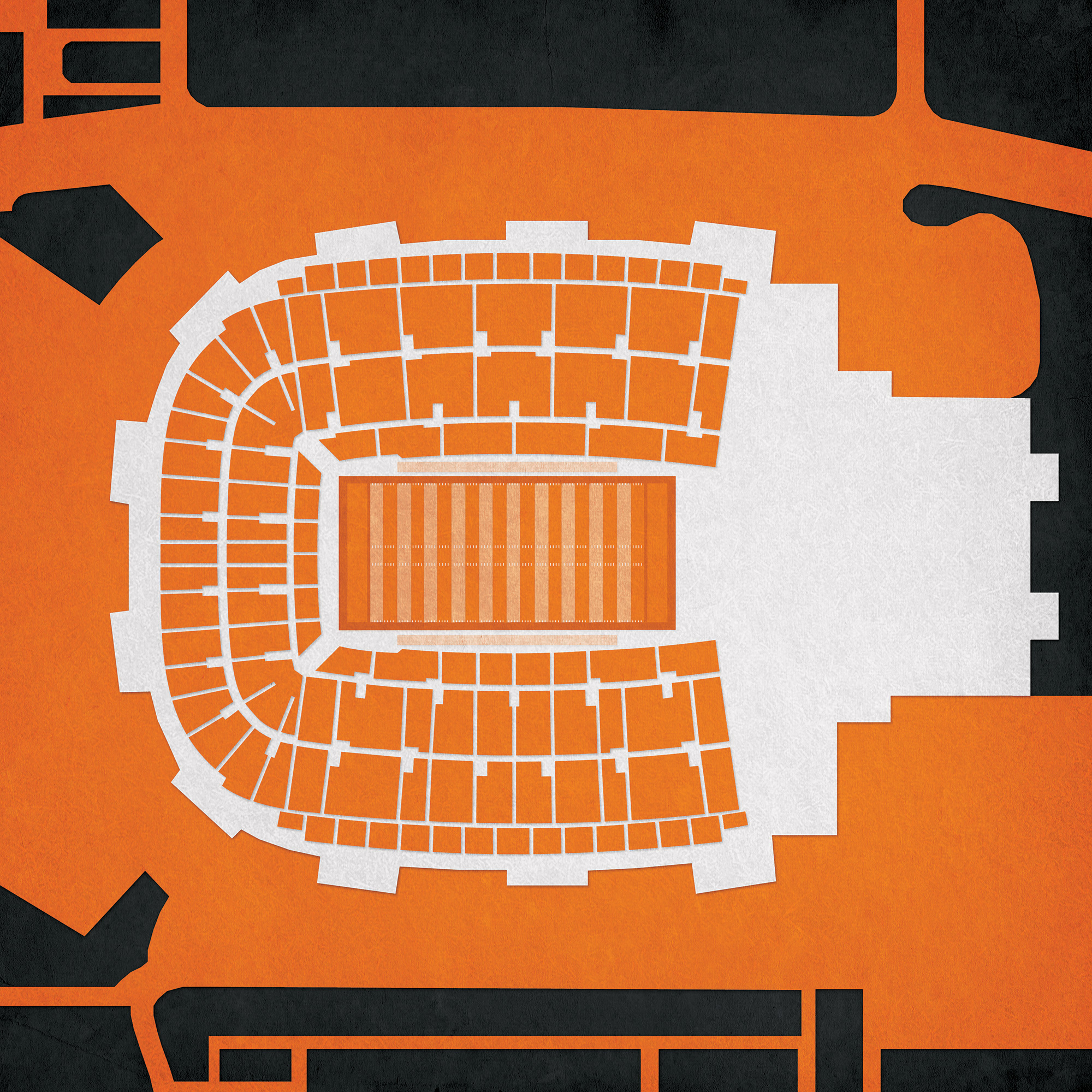 Boone Pickens Stadium Map Art
