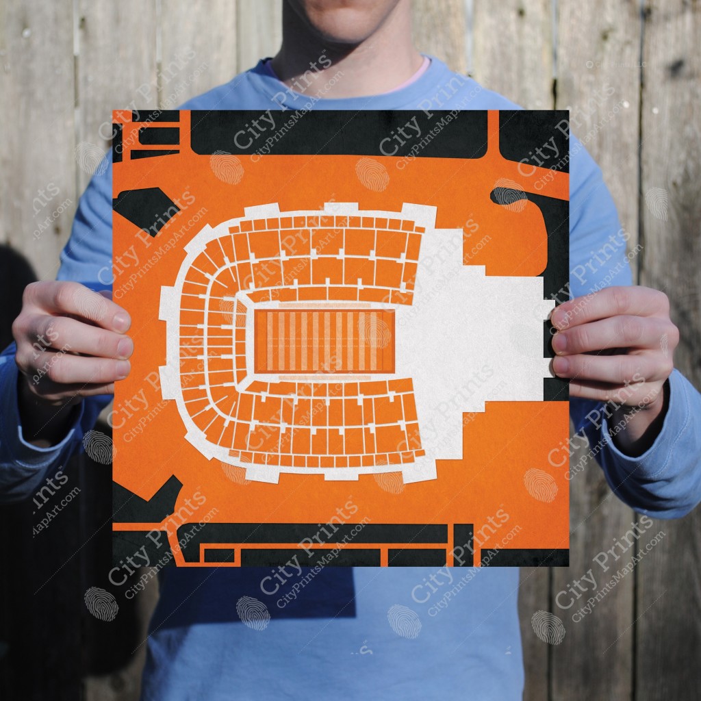 Boone Pickens Stadium Map Art - City Prints