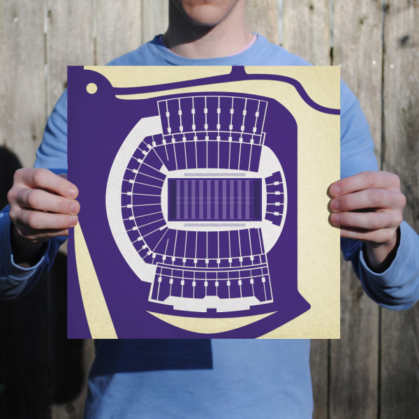 University of Washington Campus Map Art - City Prints