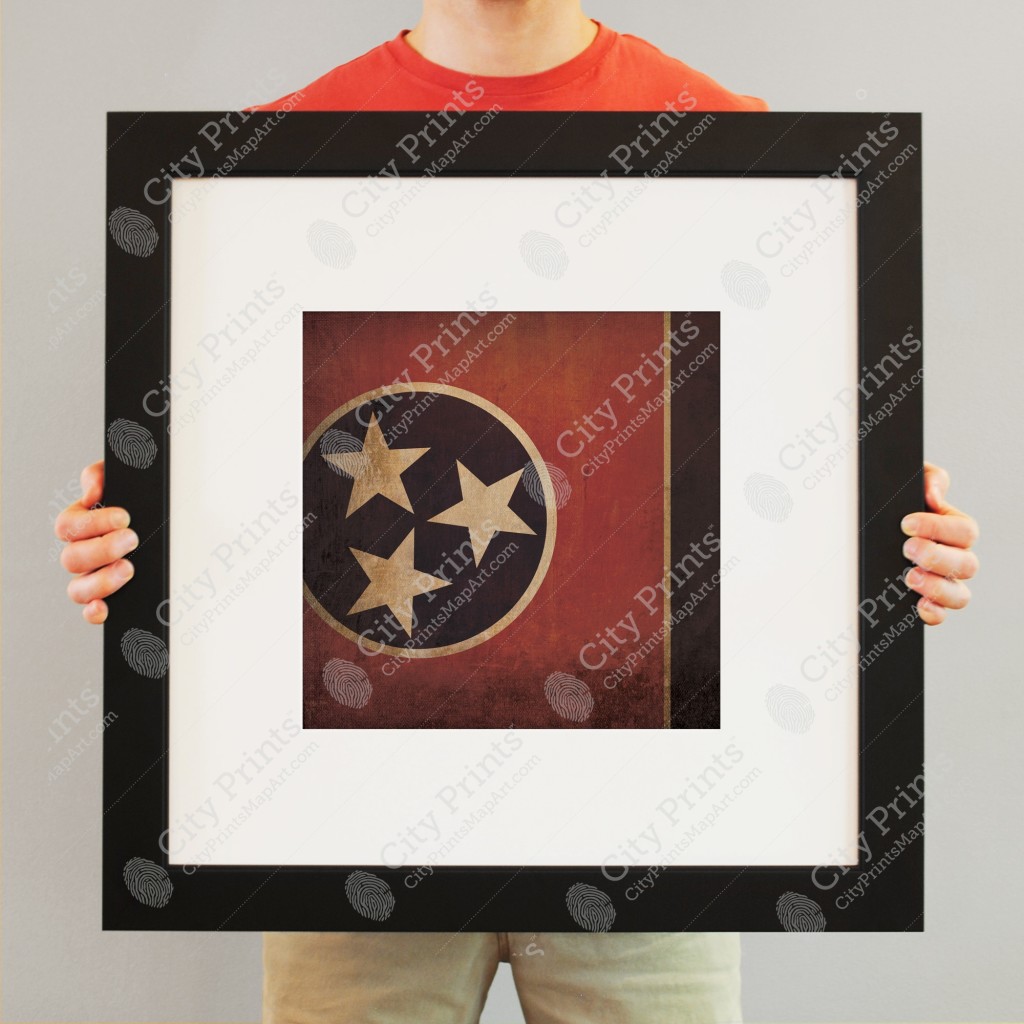 Tennessee Flag Art - City Prints