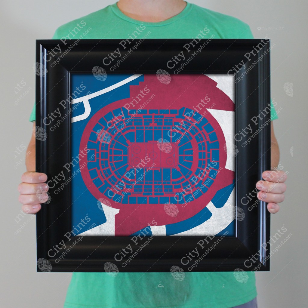 Pepsi Center Map Art - City Prints