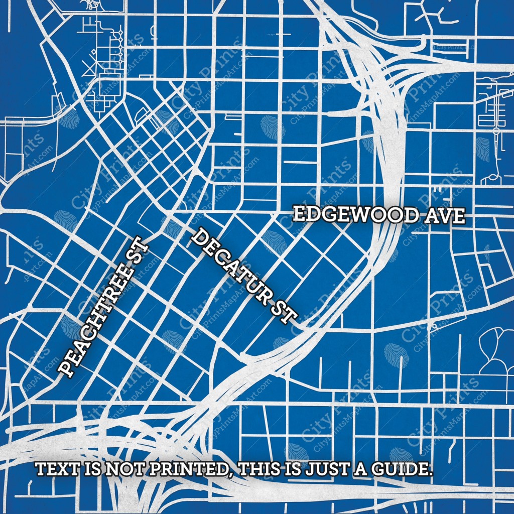 Georgia State University Campus Map Art City Prints   Gast 2 1024x1024 