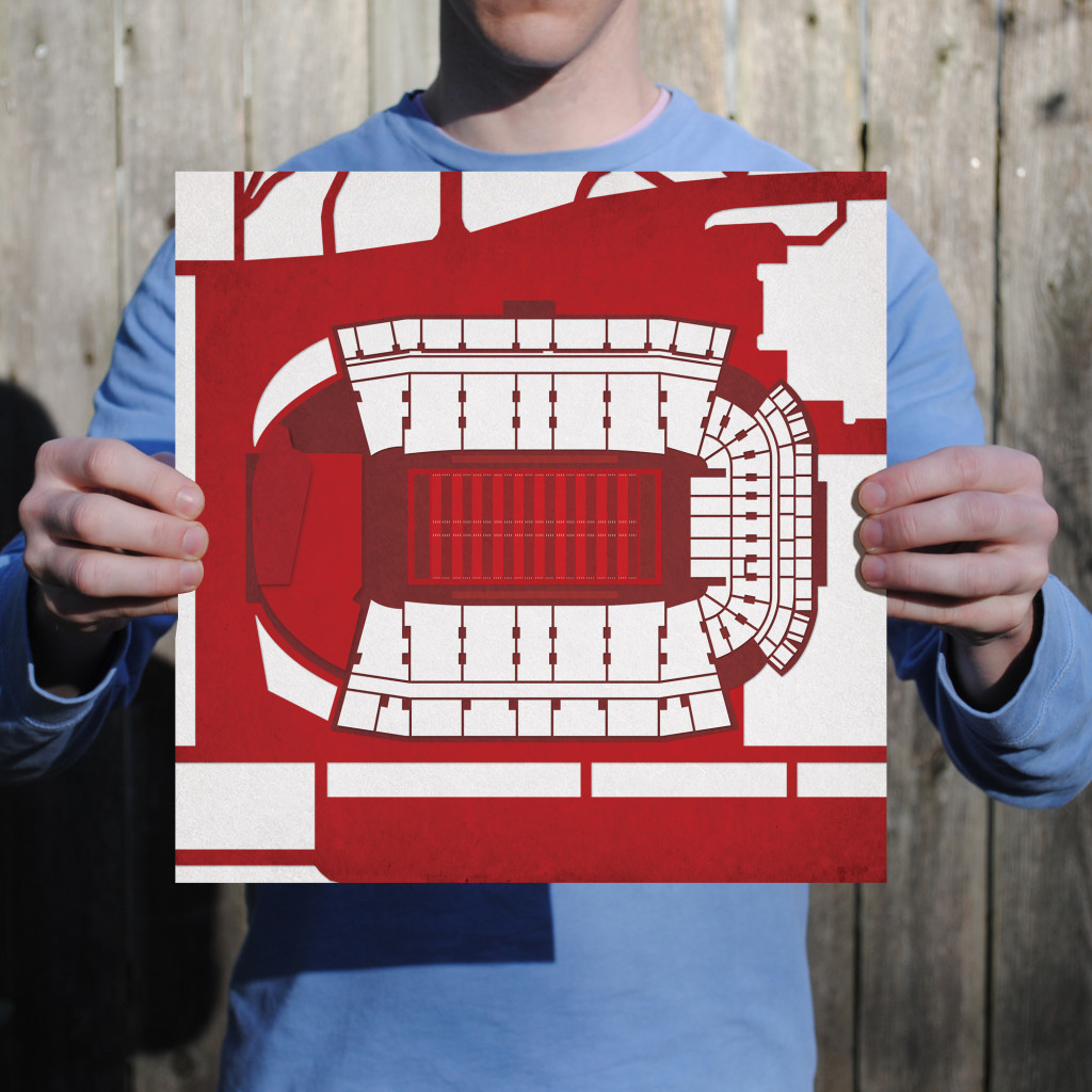 University of Arkansas Campus Map Art City Prints