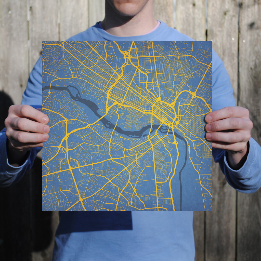 Richmond Virginia Map Art City Prints   Ht Rich 3 1024x1024 