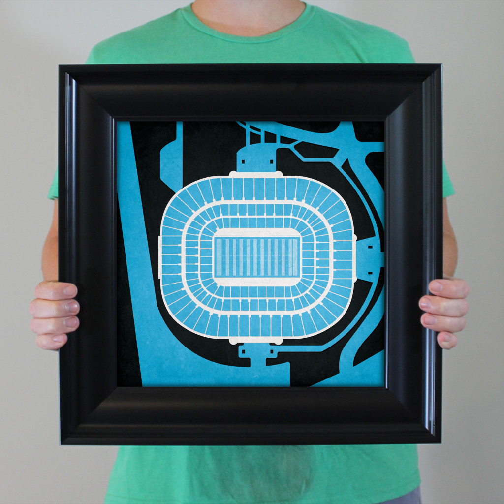 Bank of America Stadium Map Art - City Prints
