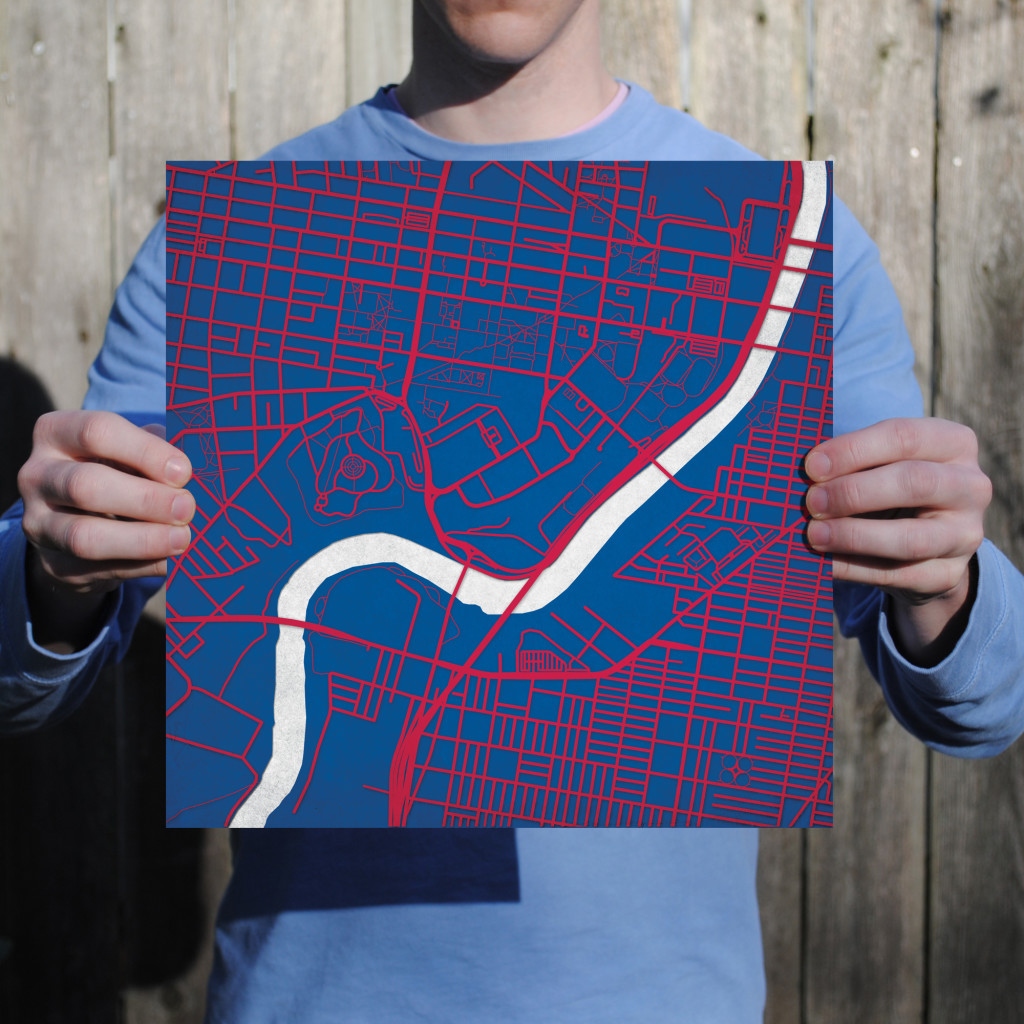 University of Pennsylvania Campus Map Art - City Prints