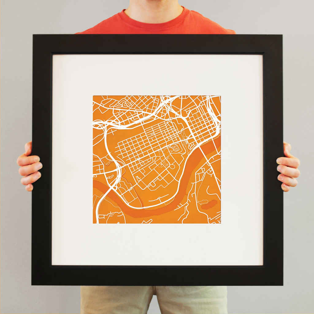 University of Tennessee Campus Map Art City Prints