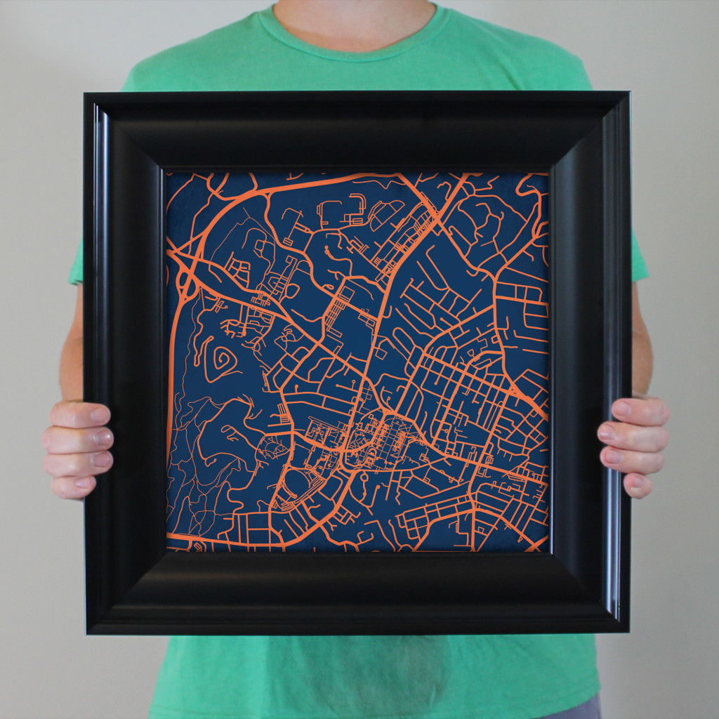 University Of Virginia Campus Map Art City Prints