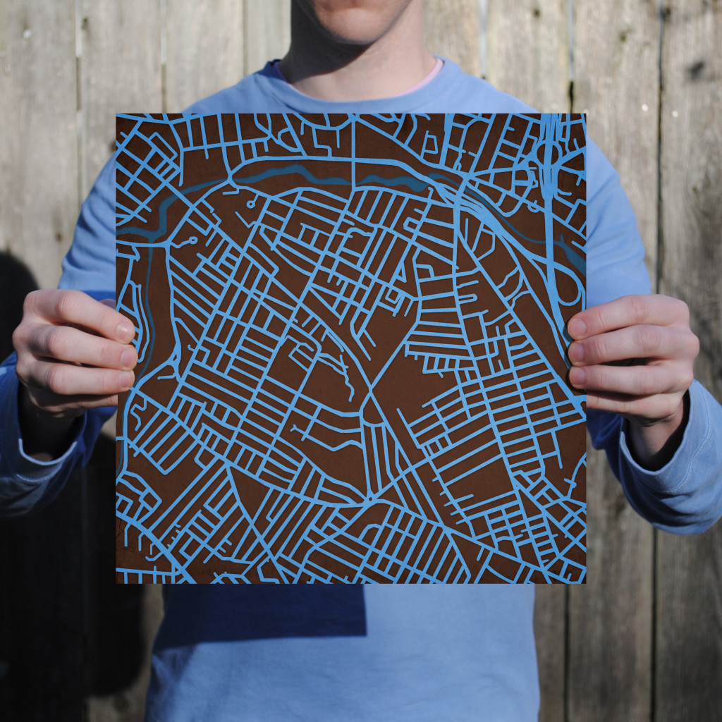 Tufts University Campus Map Art - City Prints