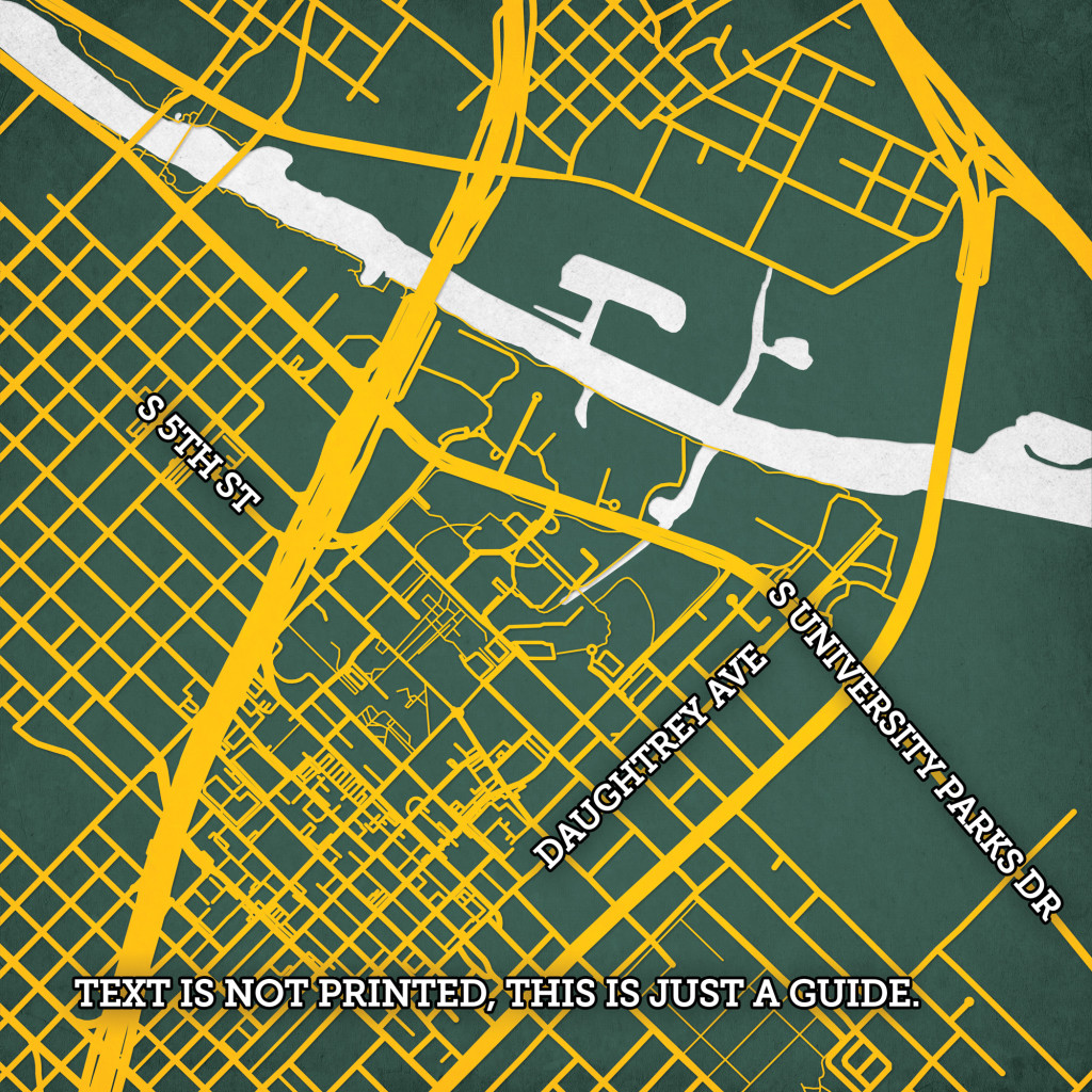 Baylor University Campus Map Art City Prints