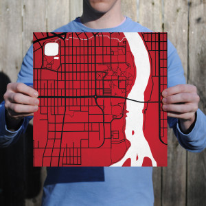 St. Cloud State University Campus Map Art - City Prints