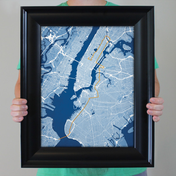 New York City Marathon Course Map - City Prints
