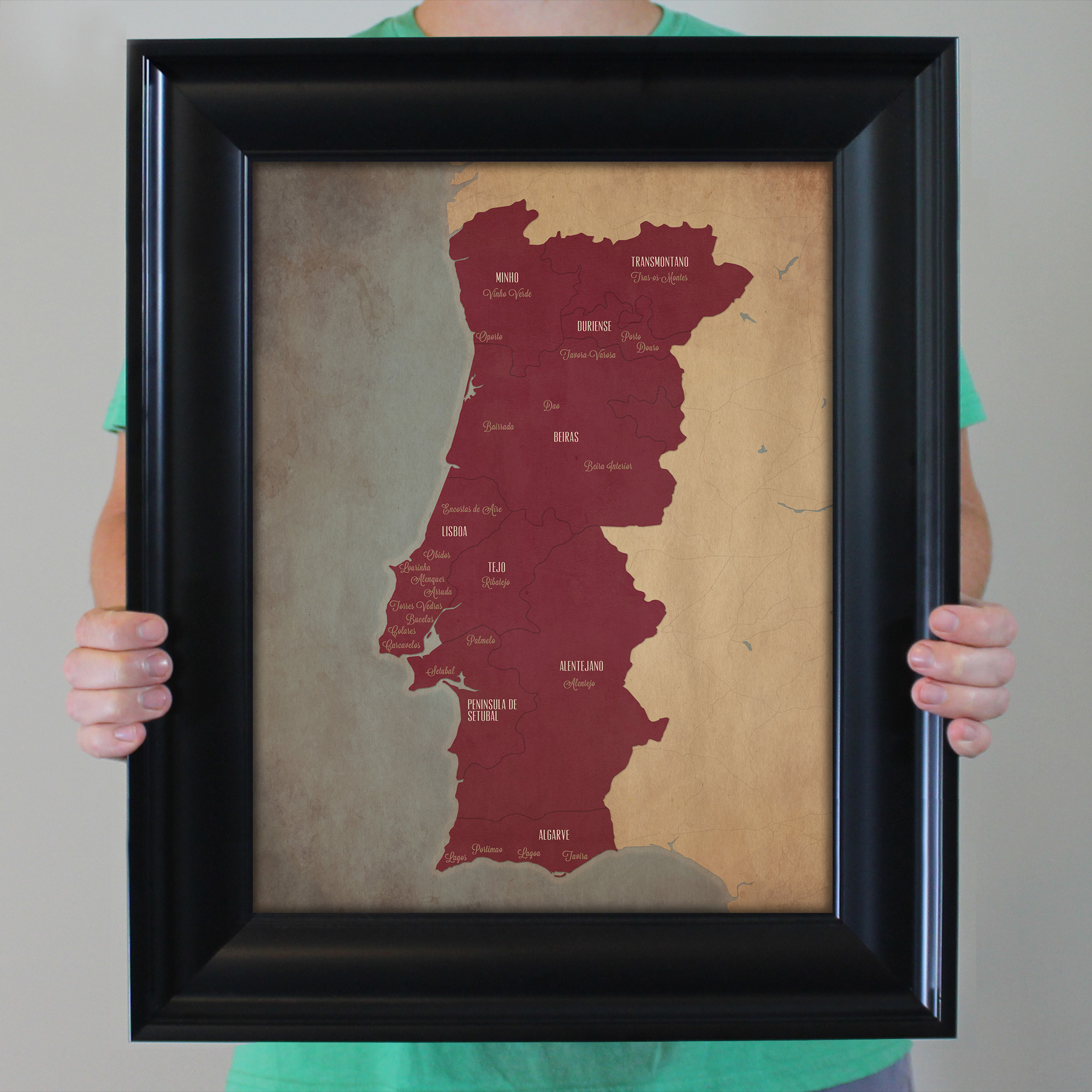 Portugal Wine Region Map - City Prints