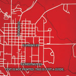 Miami University (Oxford Ohio) Campus Map Art - City Prints