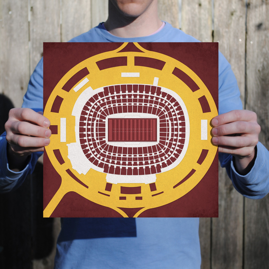 FedEx Field Map Art City Prints