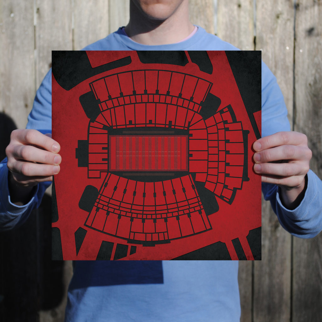 WilliamsBrice Stadium Map Art City Prints