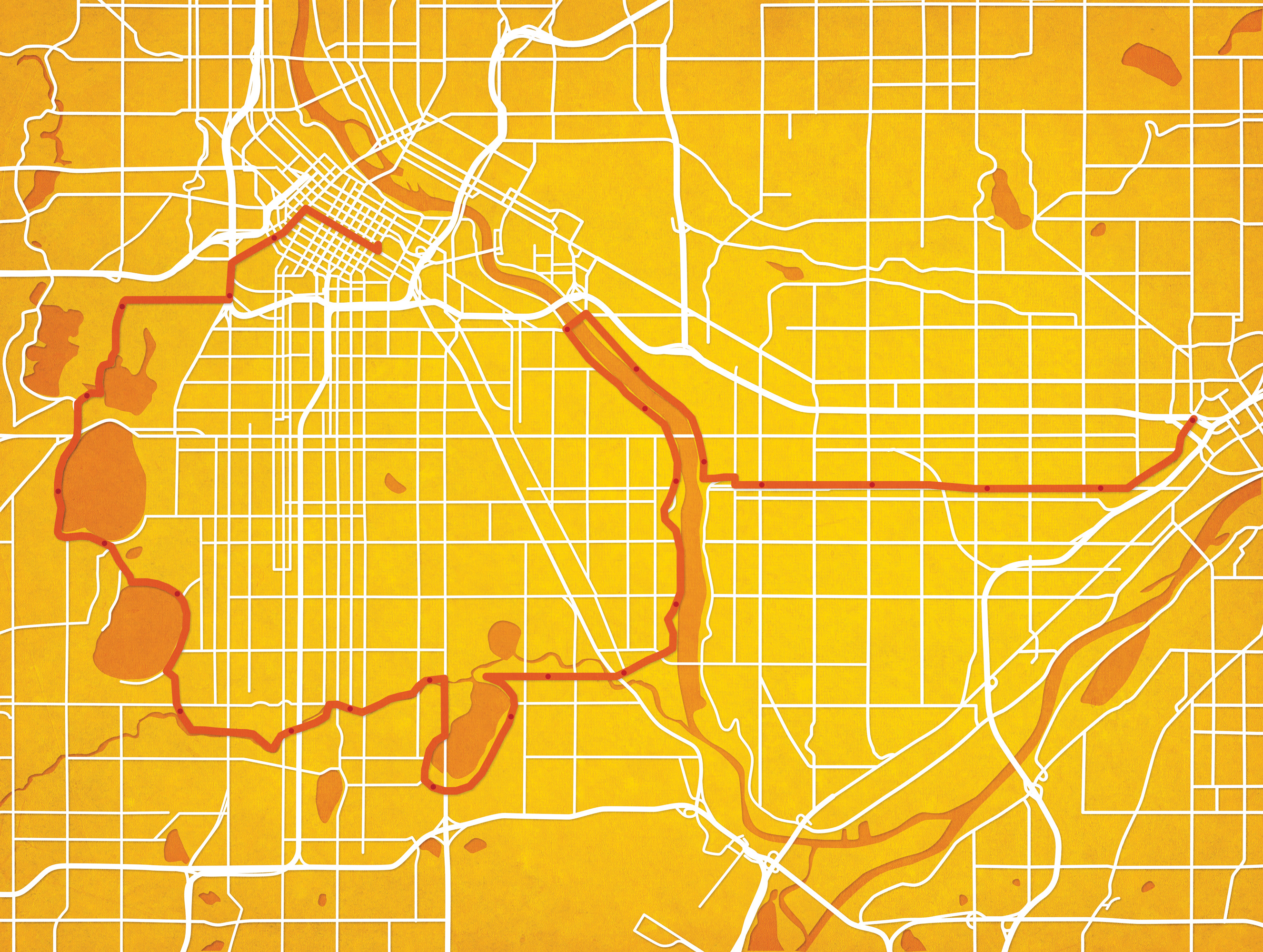 Medtronic Twin Cities Marathon Course Map City Prints