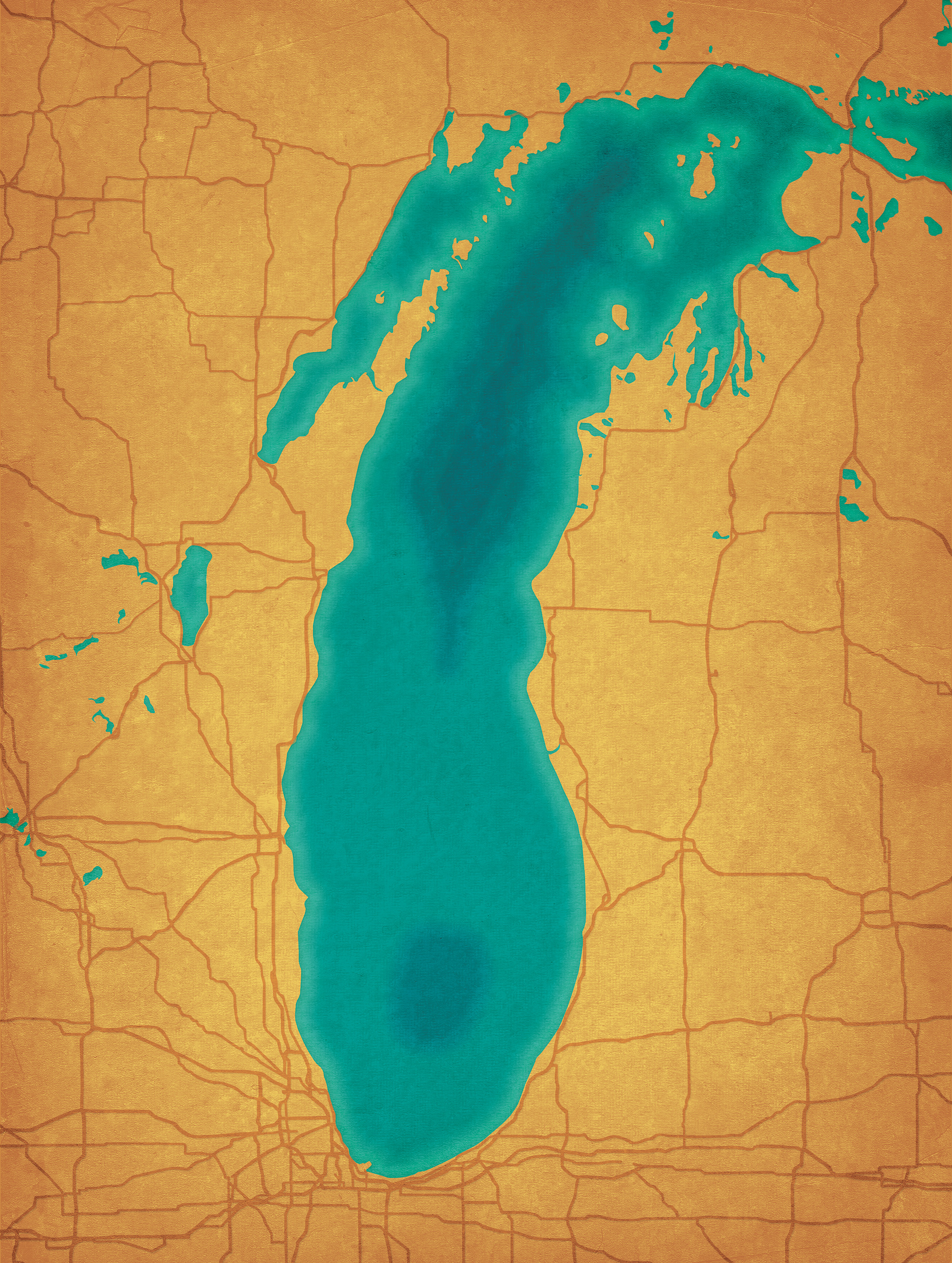 Map Of Michigan Lakes - United States Map